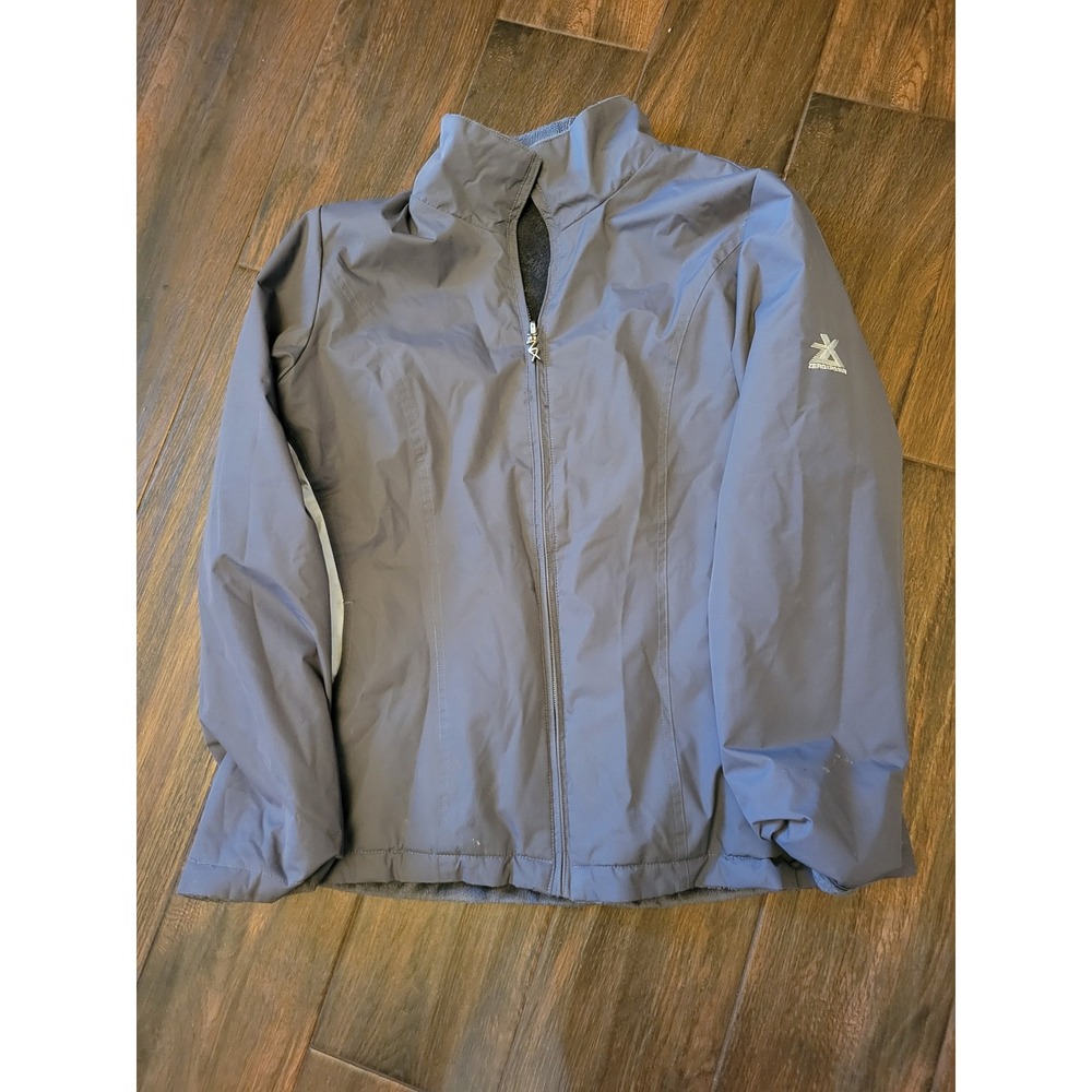 ZeroXposur Reversible Jacket Womens‎ Grey Full Zip Plush Fleece Coat 4-07